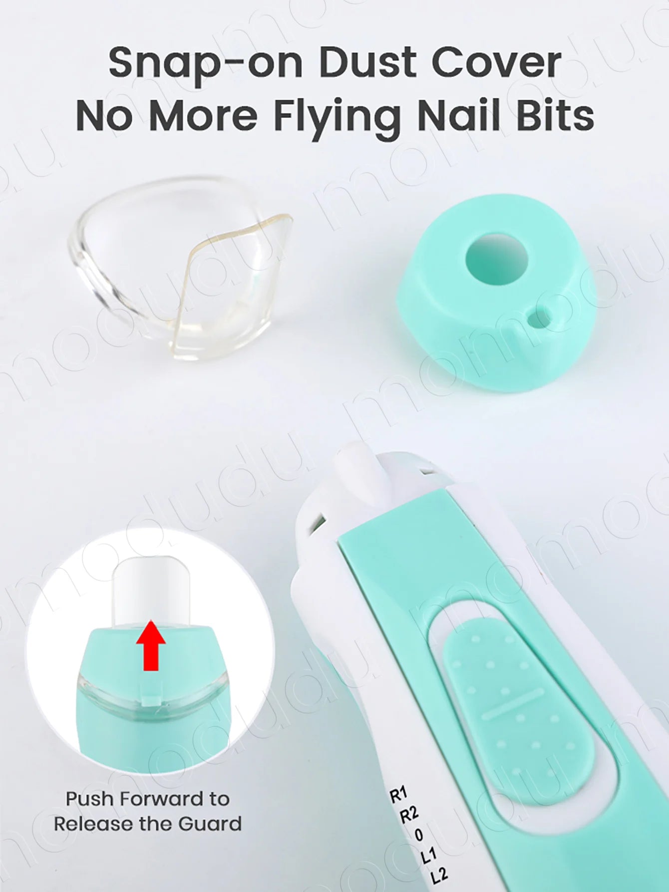 Professional Baby Electric Nail Trimmer Set, 4-Speed with LED Light & Low Noise for Safe, Not To Hurt Baby Hands