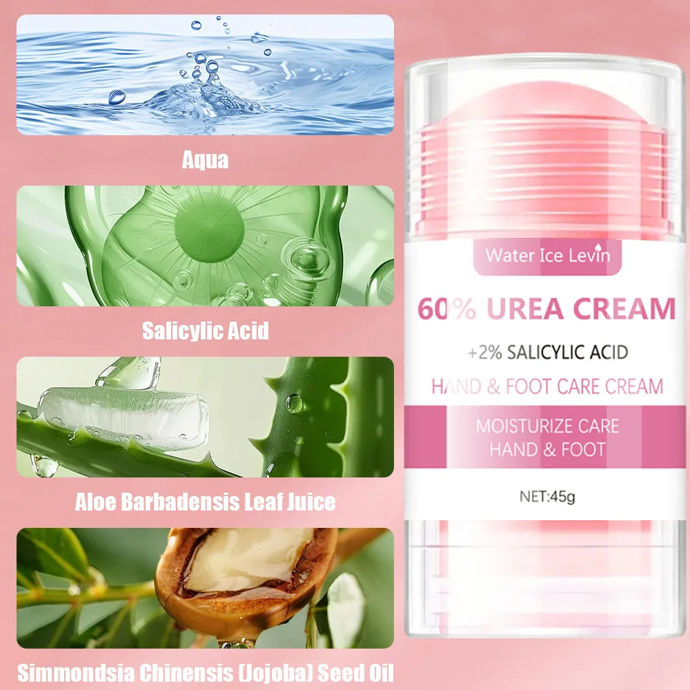 Super Moisturizer 60% urea Super moisturizing Aloe Vera increases elasticity, making hands and feet more delicate and shiny