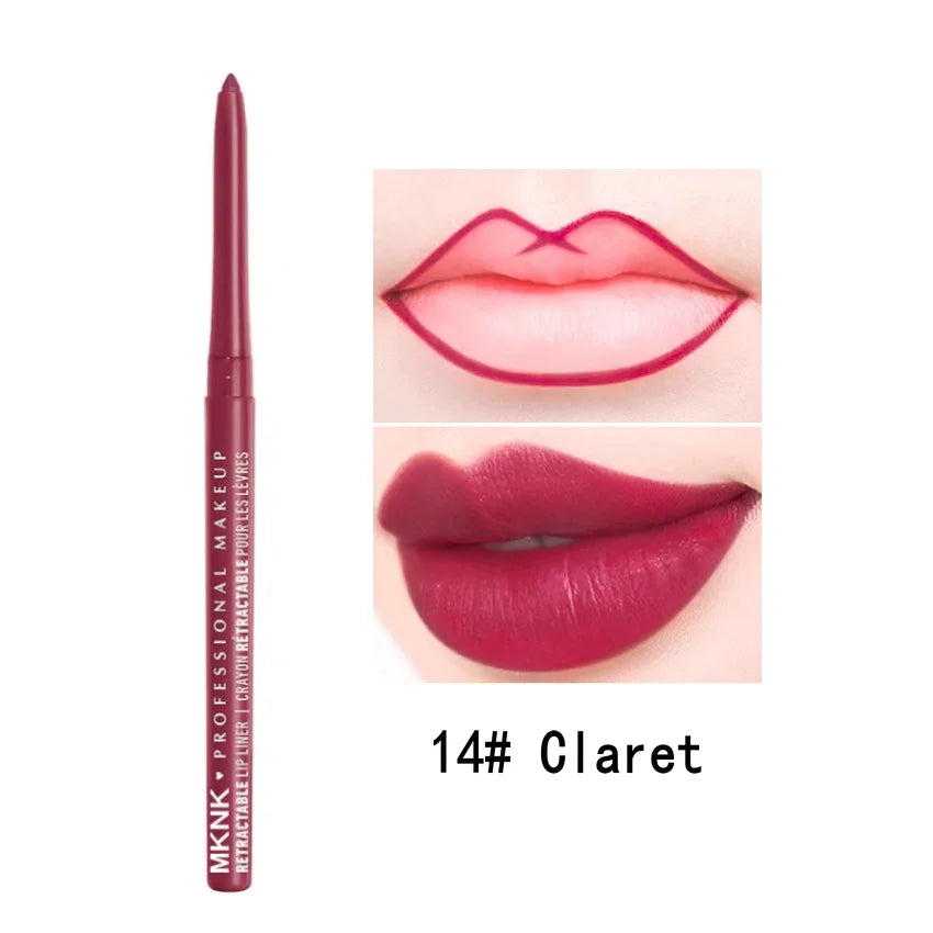 Auto Rotating Eyeliner Gel Pencil &Lip Liner,Easy to Color High Pigment Eye Makeup Pen,Waterproof Long Smudge Resistant Cosmetic