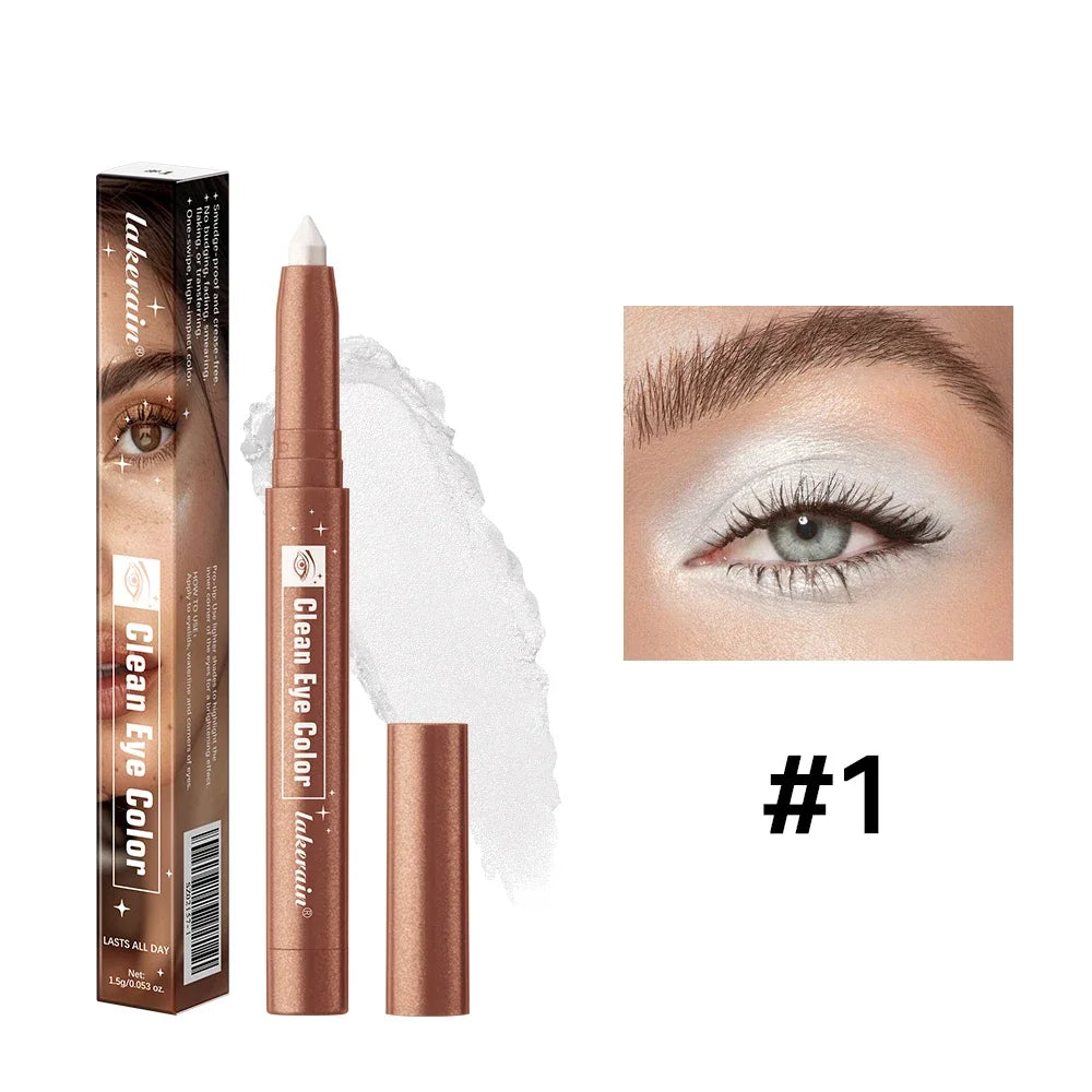 12 Colors Waterproof Eyeshadow Sticks Long Lasting High Pigmented Shimmer Glitter And Matte Eyeshadow Pencil Makeup