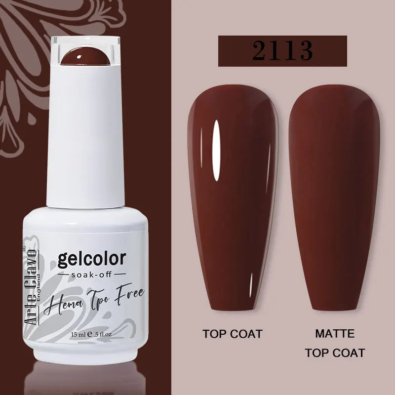 Arte Clavo 116Colors Gel Nail Polish 15ml Colorful Gel Semi Permanent Soak Off UV Gel Nail Art DIY Design Varnishe Nail Supplies