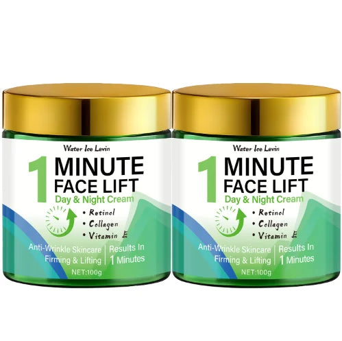 1-Minute Face Lift Day & Night Cream: Retinol/Collagen/Vitamin E, Anti-Wrinkle, Firms & Hydrates Skin for Softer Confidence