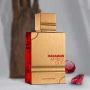 Al Haramain Amber Oud Ruby Edition Eau De Parfum Spray 60ml (2 oz) - Unisex Arabian Perfume for Women & Men, Long-Lasting Amber