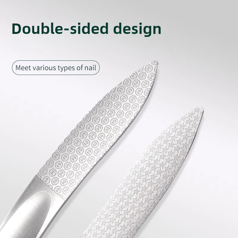 Steel File Nail Art Professional Nail File Metal Nail File Double Sided High Quality Nail File Manicure Pedicure Beauty Tools