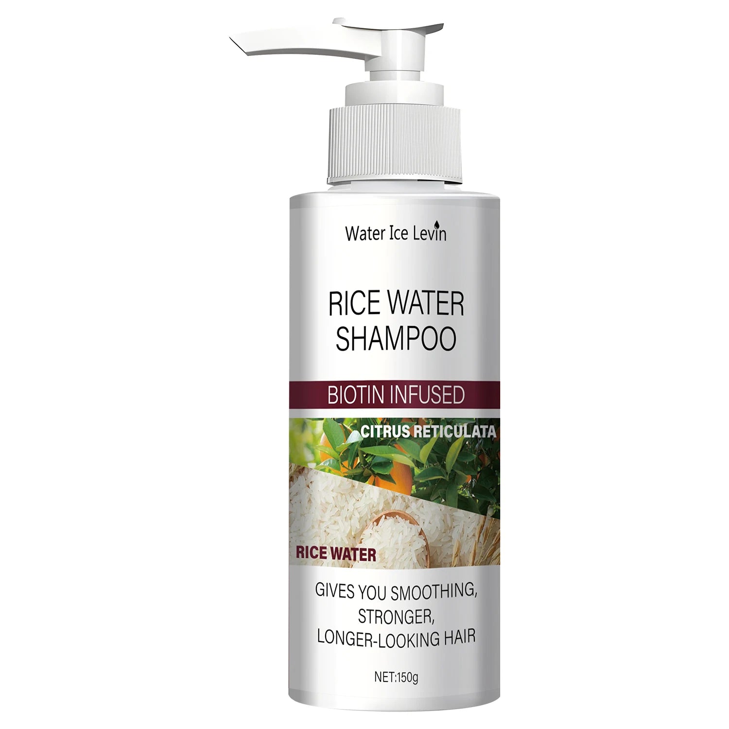 Rice Water Shampoo with Biotin & Keratin - Smoothing & Strengthening, Citrus Freshness, Winter Hair Therapy, Long-Looking Hair