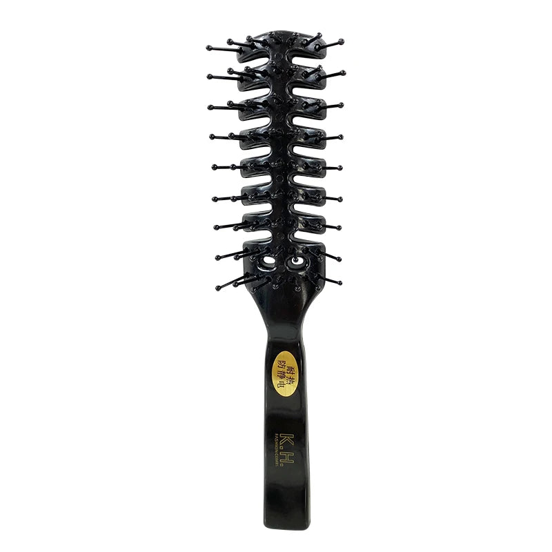 1 Piece Men Fluffy Hair Curly Brush Salon Hairdressing Combs Anti-static Massage Hair Care Ribs Comb Nine-Row Comb Styling Tools