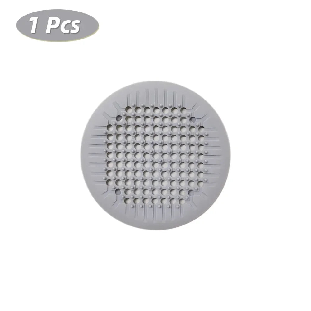 1/2/4Pcs Shower Drain Hair Catcher Drain Cover Bathroom Tub with Suction Cup 5.5 Inches Silicone Sink Strainer Suit for Bathtub