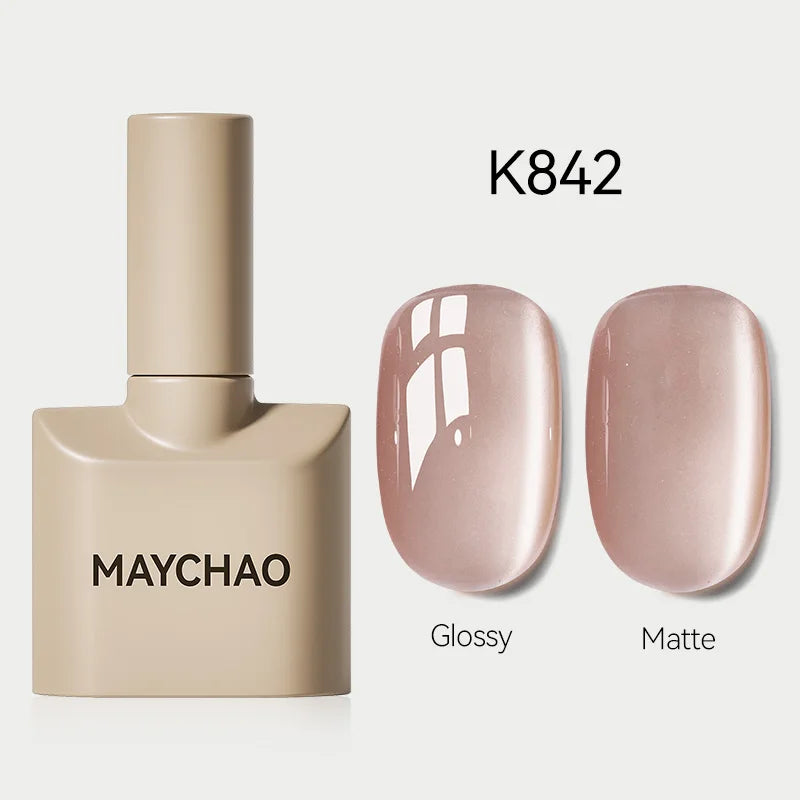 MAYCHAO Glitter Gel Nail Polish 7.3ml Semi-permanent Sequins Shiny Gel Base Top Coat Soak Off UV LED Varnish Nail Art Decoration