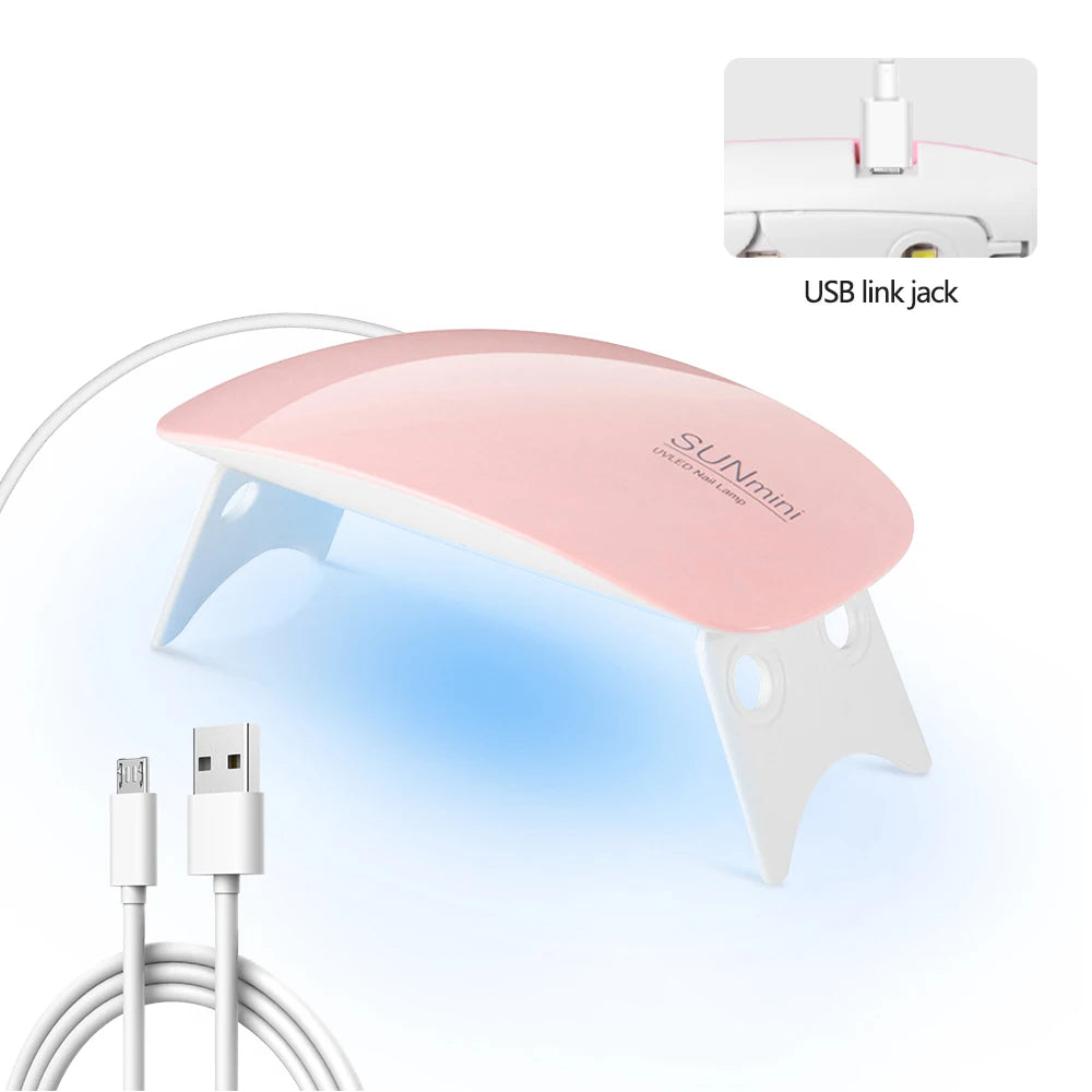 Nail Lamp Foldable 6W UV Led Lamp For Nails Machine UV Leds Gel Quick Drying Dryer Lamp Manicure Tool Professional Equipment