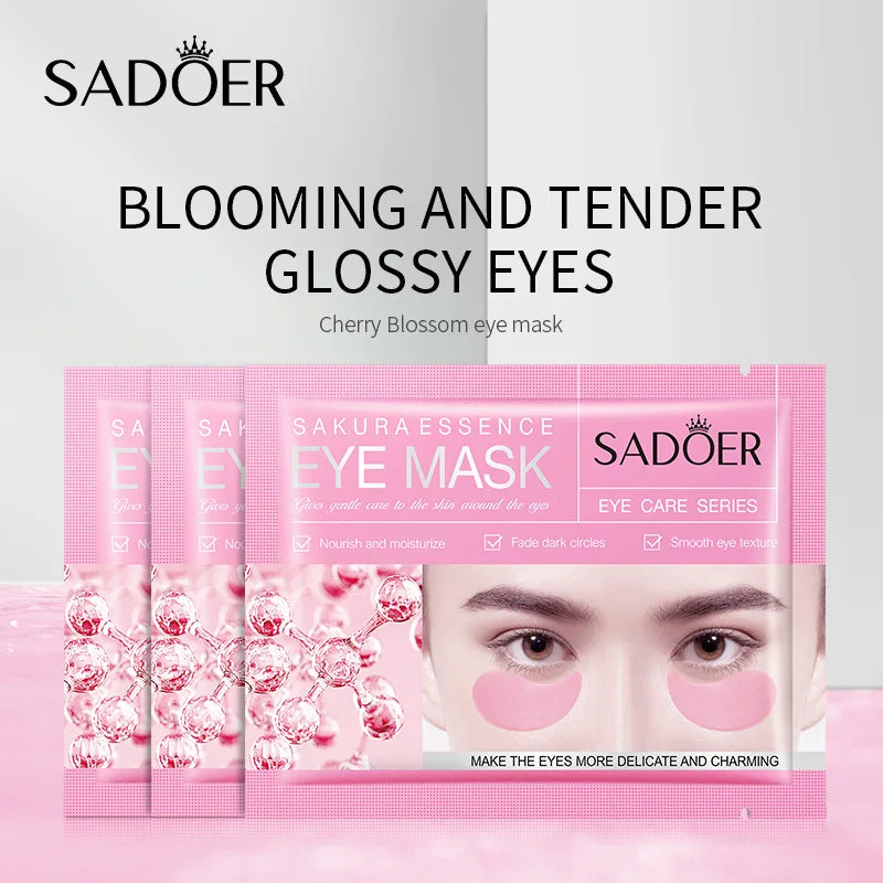 10 Pairs SADOER Crystal Collagen Eye Mask Anti Wrinkle Dark Circles Removal Eyes Bags Moisturizing Eye Patches Skin Care