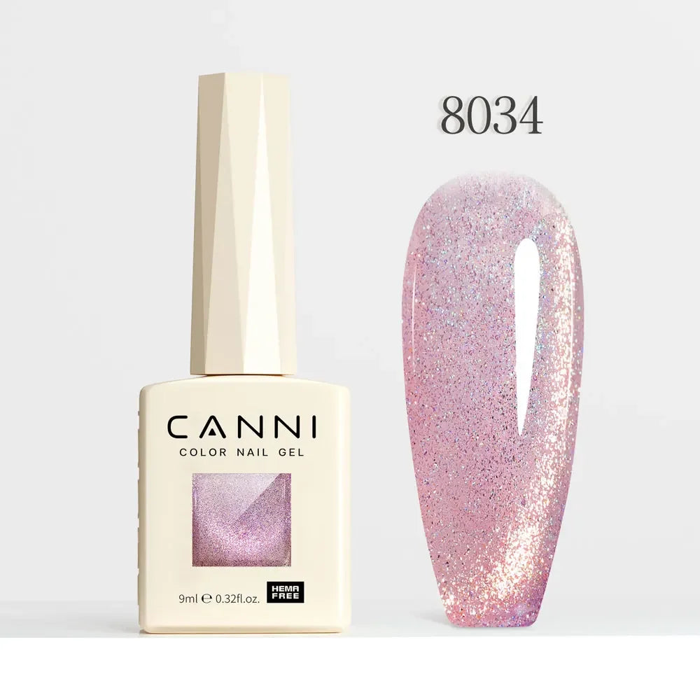 CANNI HEMA FREE TPO FREE 9ml Glitter Silver Cat Magnetic Gel Nail Polish Galaxy Diamond Full Coverage Pigmented Gel for Nail
