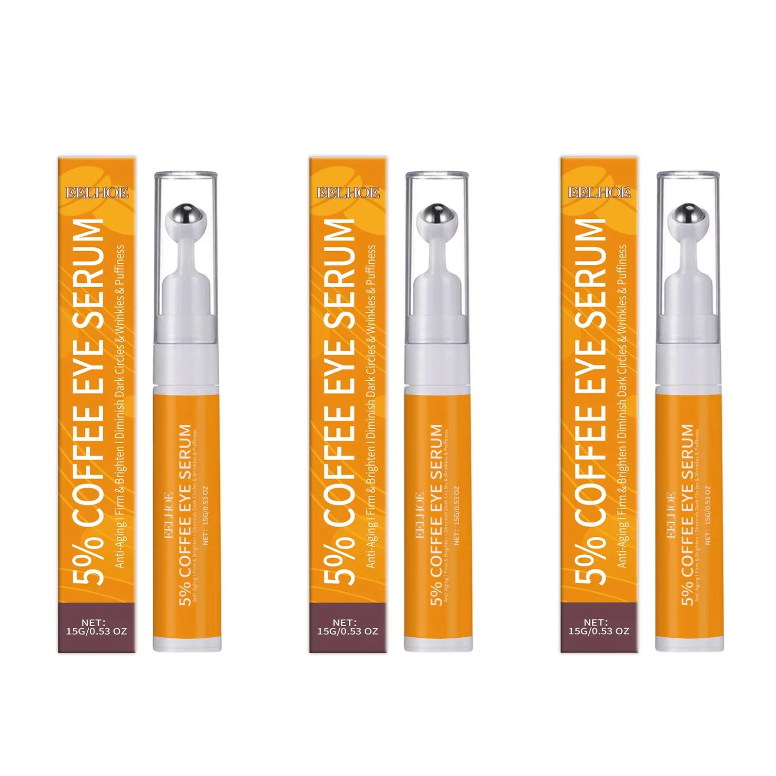 5% Coffee Eye Serum Collagen Lightens Dark Circles Bags Puffiness Fade Eye Fine Line Tighten Moisturizing Under Eyes Skin Care