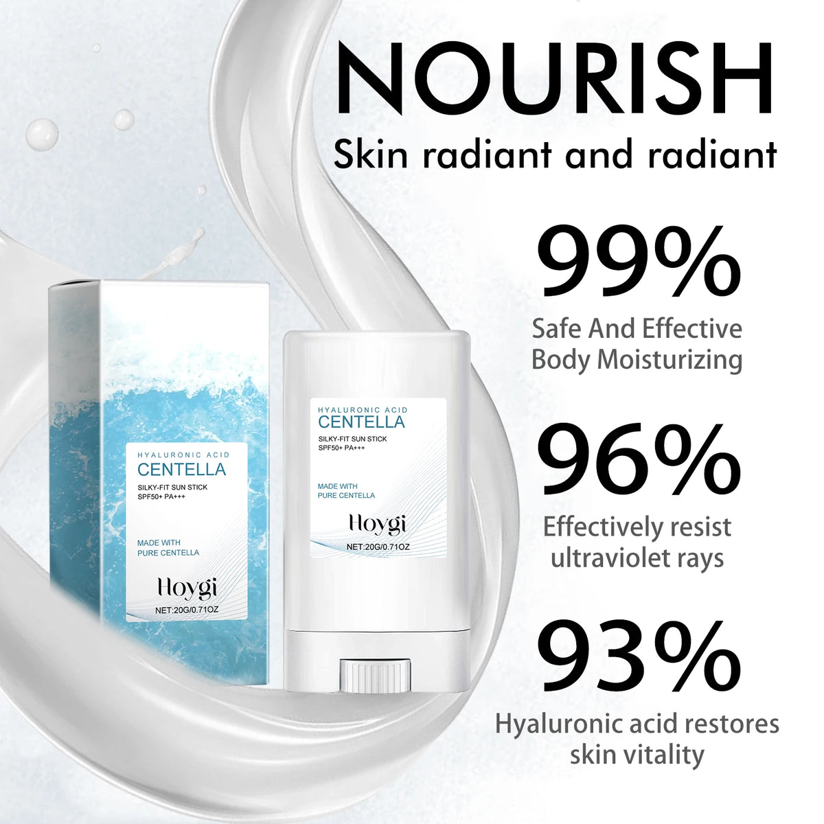 Hyaluronic Acid Sunscreen Anti Sun Solar UV Protection Mild Moisturizer Nourishing Hydrating Repair Outdoor Spf46 Sunblock Stick