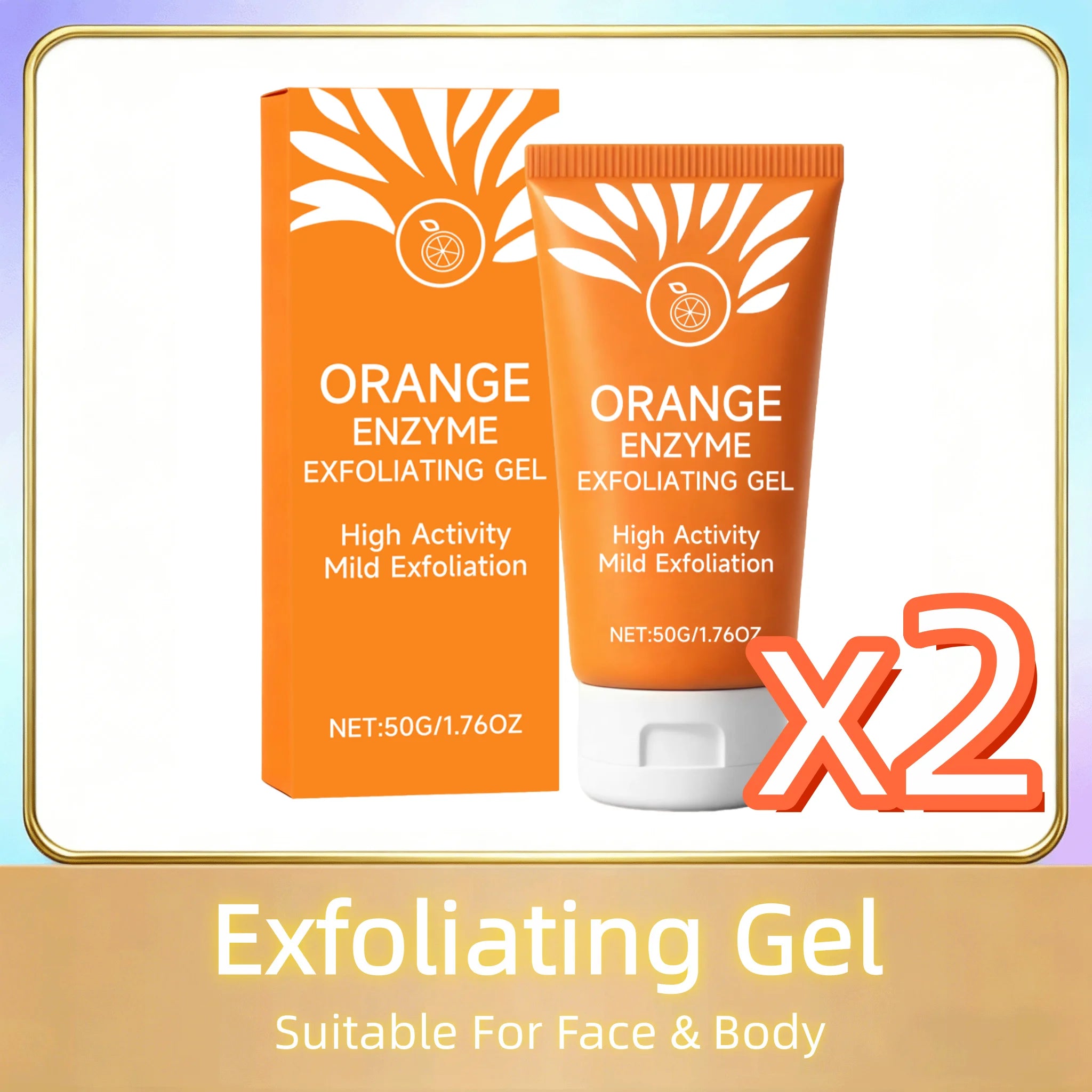 Orange Exfoliating Gel Facial Body Scrub Remove Dead Skin Deep Cleansing Pores Dirt Improve Roughness Whitening Hydrating Scrub