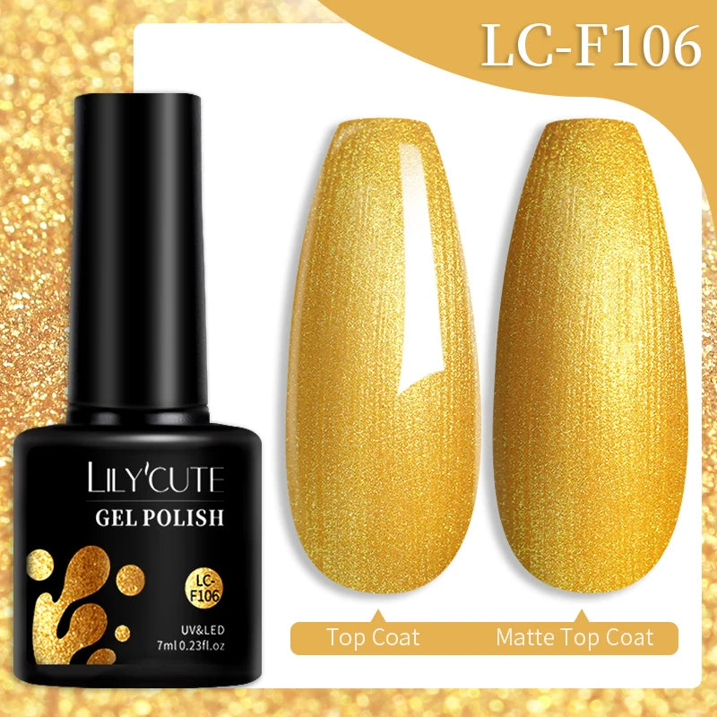 LILYCUTE 7ml 9D Black Crystal Cat Magnetic Gel Nail Polish Laser Silver Glitter Semi Permanent Manicure For Nail Art Gel Varnish