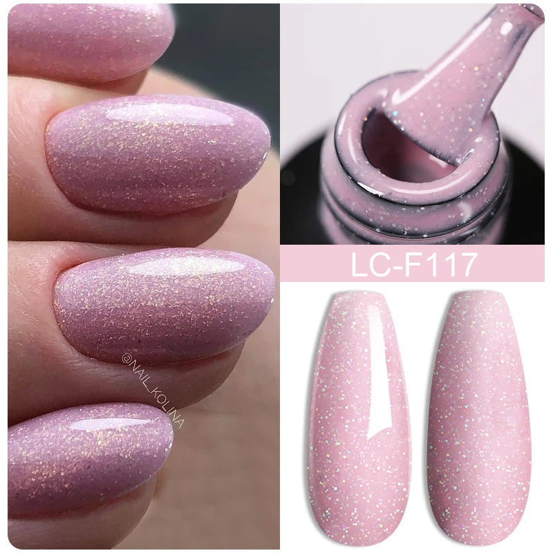 LILYCUTE 7ML Ocean Blue Cat Magnetic Gel Nail Polish Sparkling Glimmer Gel Polish Semi Permanent UV Magnet Gel Varnish Nail Art