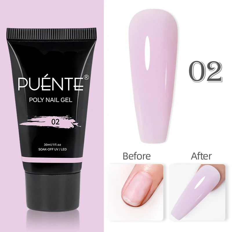 PUENTE 5ml Flower Fairy Gel Nail Polish Pink Blue Purple Natural Dried Flowers Gel For Nail Art Soak Off UV Varnish For Manicure