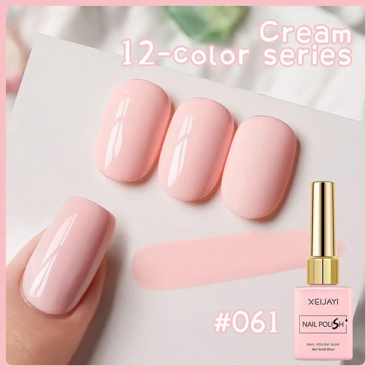 XEIJAYI Macaroon Gel Nail Polish Set 12 Colors High Gloss Shine Long-Lasting UV LED Soak Off Gel Non-Alcohol Formula Nail Art