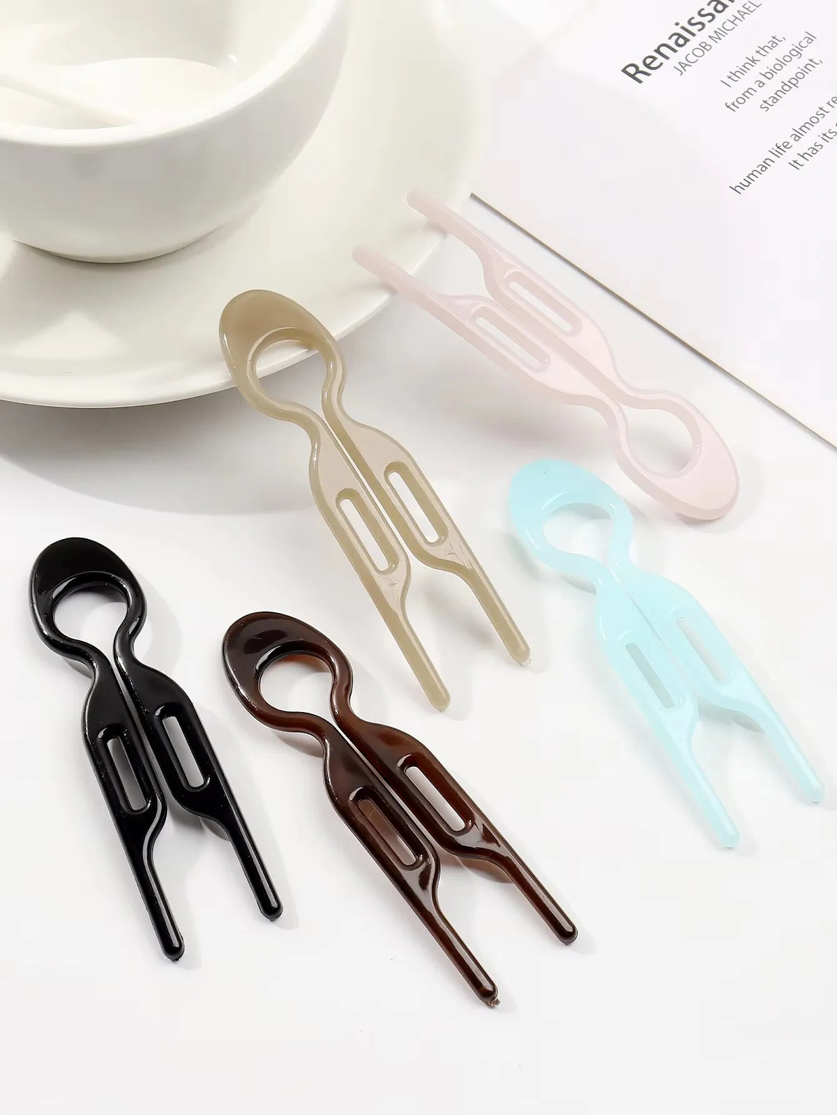 New Fashion Hairpin Headband for Women, U-Type Dual-Insert Lazy Bun Holder, Stylish Back-Of-Head Hair Accessory, Easy-To-Use Hai
