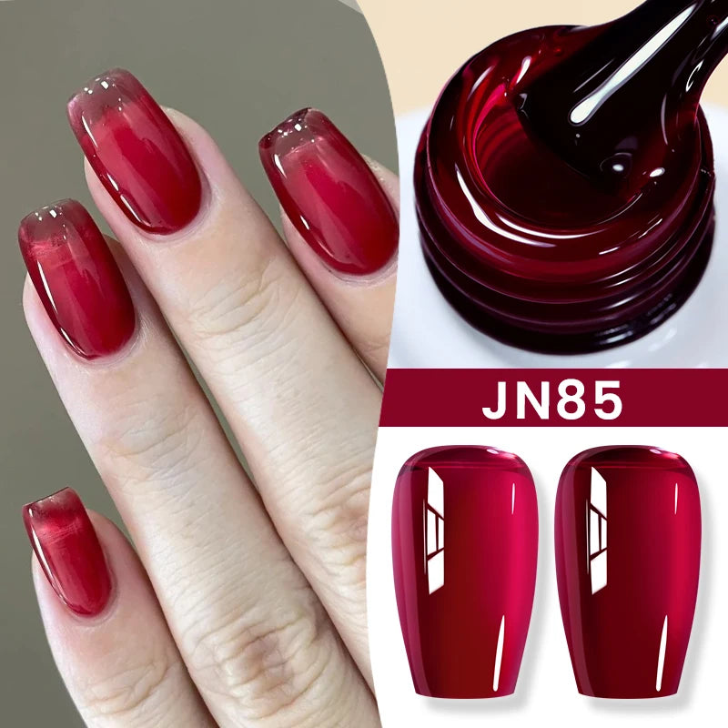 BORN PRETTY 10ml Translucent Color Gel Polish Jelly Nude Autumn Jelly Amber Semi Permanent UV Gel Nail Art Soak Off Gel Varnish