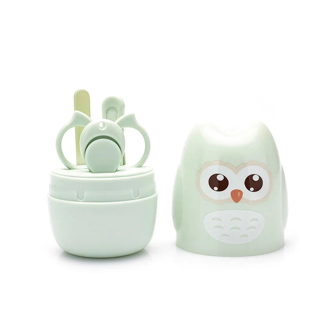 Baby Nail Scissor Baby Nail Care Tool Set Kid Safe Portable Nail Clipper Trimmer File Tweezer With Box Children Manicure Kit