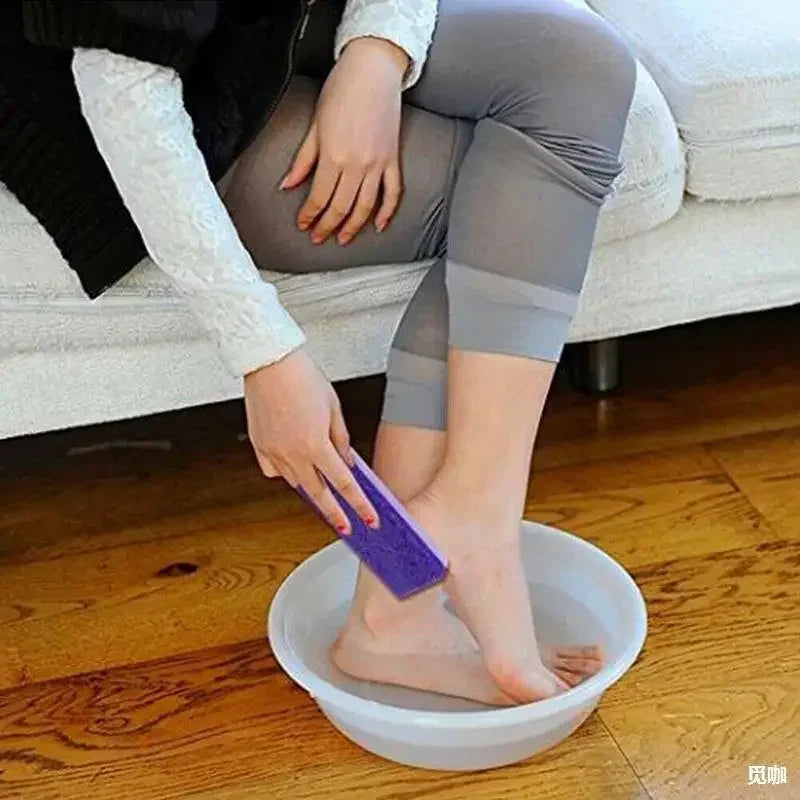 1pc Hard Dead Skin Portable PU Scrub Pumice Grinding Stone Foot Pumice Stones Exfoliating Scrubing Remover Foot Care Tool Purple