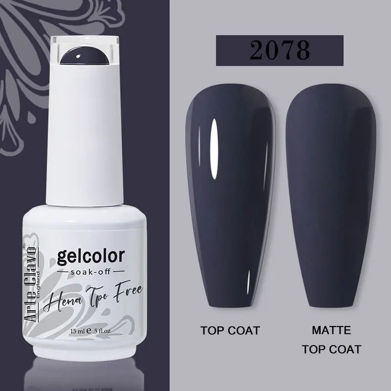 Arte Clavo 116Colors Gel Nail Polish 15ml Colorful Gel Semi Permanent Soak Off UV Gel Nail Art DIY Design Varnishe Nail Supplies