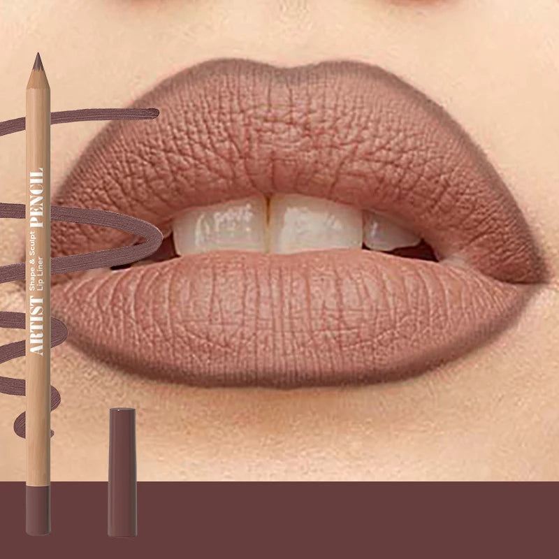 18 Color Face Secret Artist Shape Sculpt Lip Liner Pencil  Weightless Precise Liner with Super Soft Blendable Texture Matte Soft