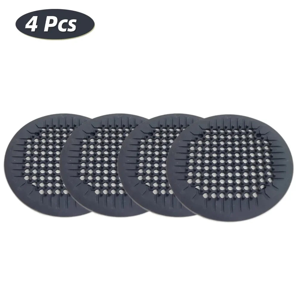 1/2/4Pcs Shower Drain Hair Catcher Drain Cover Bathroom Tub with Suction Cup 5.5 Inches Silicone Sink Strainer Suit for Bathtub