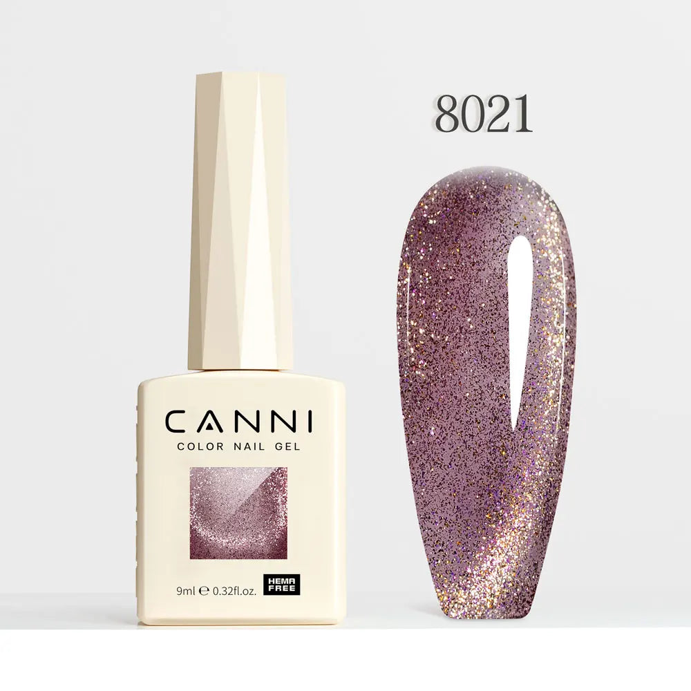 CANNI TPO/HEMA FREE Cat Eye Gel Nail Polish 9ml 48 Colors High Gloss UV-Removable Nail Art for Salon & DIY Manicure