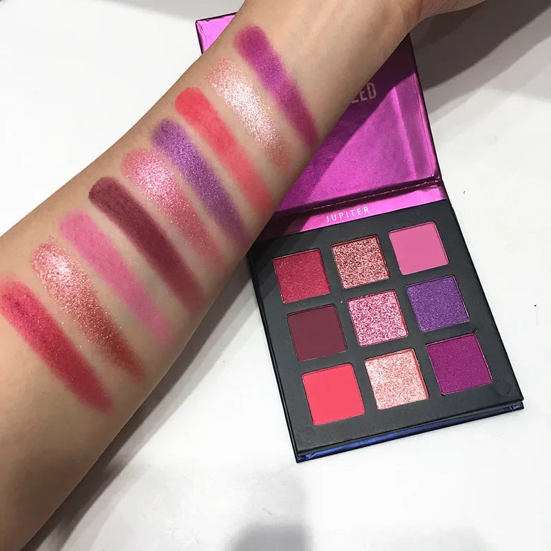 Beauty GLAZED Eyeshadow Palette 9 Color Shimmer Matte Longlasting Waterproof Palette Makeup