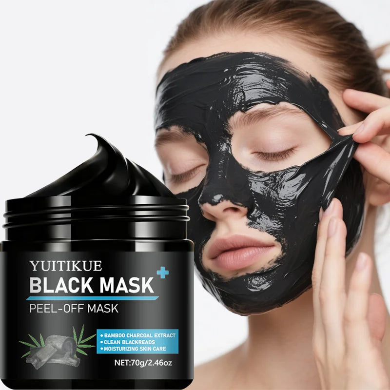YUITIKUE Bamboo Charcoal Peel-Off Black Mask - Deep Blackhead Extraction & Pore Purifying