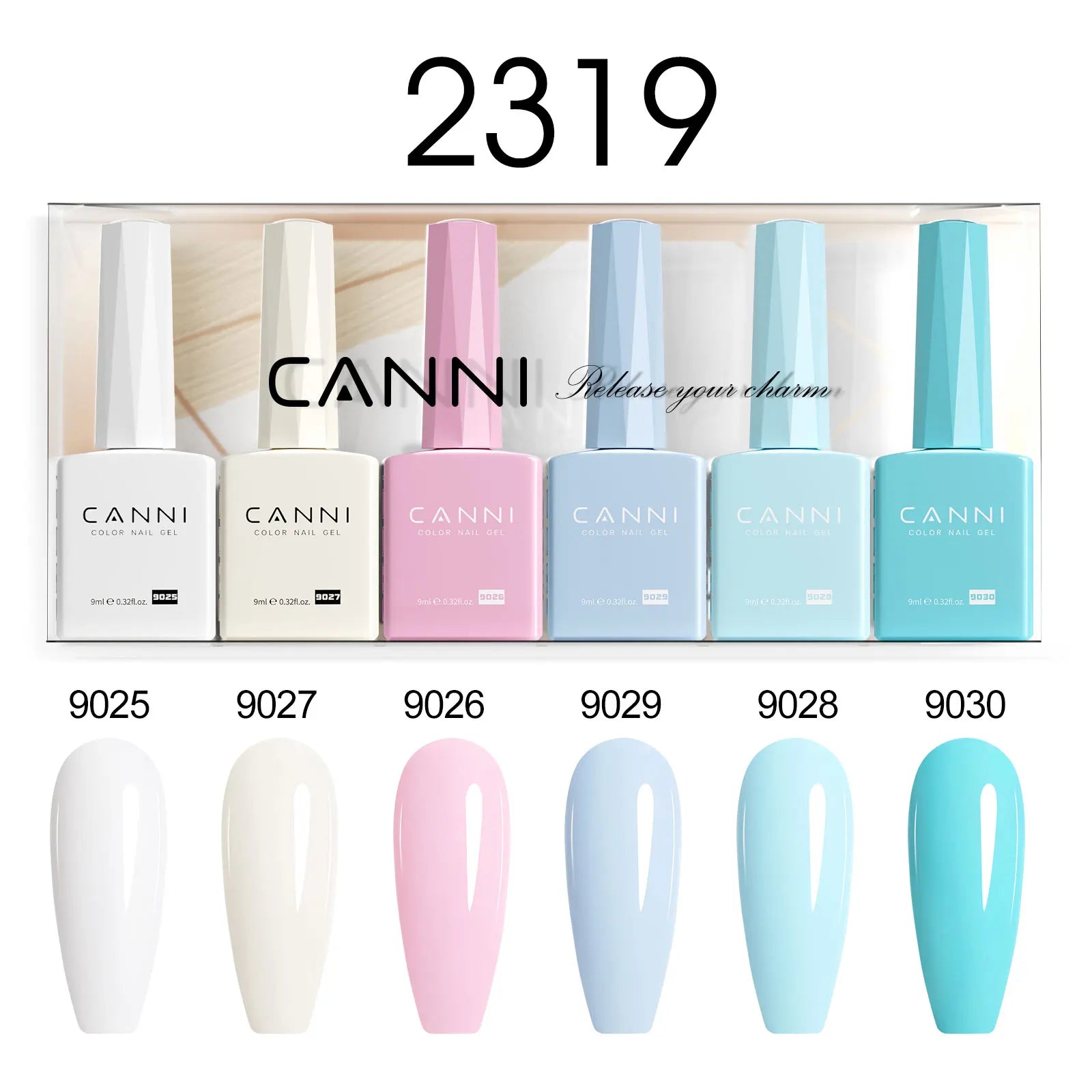 6pcs*9ml HEMA TPO FREE Nail Gel Polish CANNI Semi Permanent Jelly Pink Nude Color Gel Varnish Great Coverage UV LED Lacquer