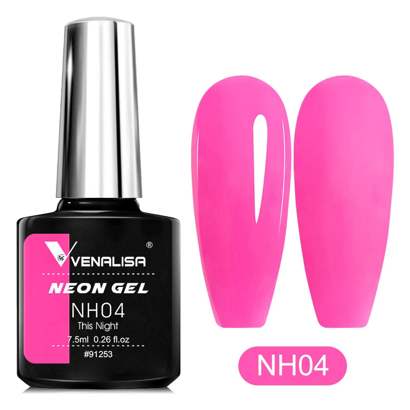 VENALISA NEW 7.5ml Neon Summer Nail Gel Polish Color Nail Lacquer SoakOff UV LED Colorful Long Lasting CANNI Nail Varnish Polish