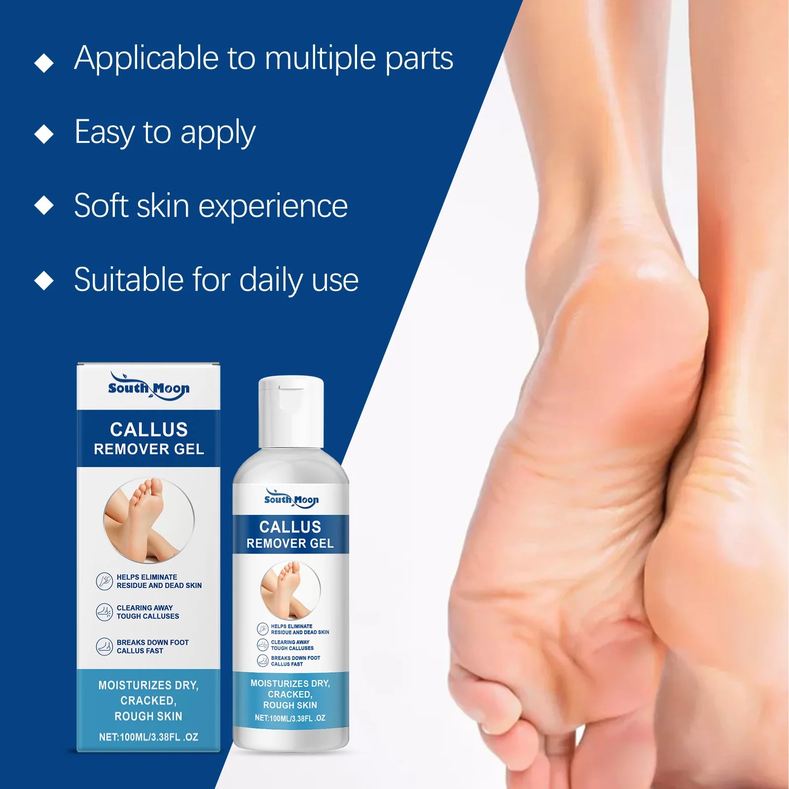 Foot Callus Remover Gel Hydrating Smooth Feet Skin Anti Drying Cracked Heel Repair Cream Soften Calluses Dead Skin Removal Gel