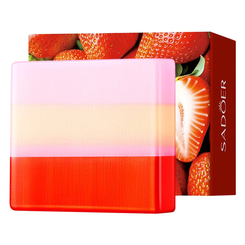 Soothing pH Balance Yoni Soap 100g – Mild Strawberry Scent, Gentle Daily Cleansing with Foam Net for Sensitive Skin
