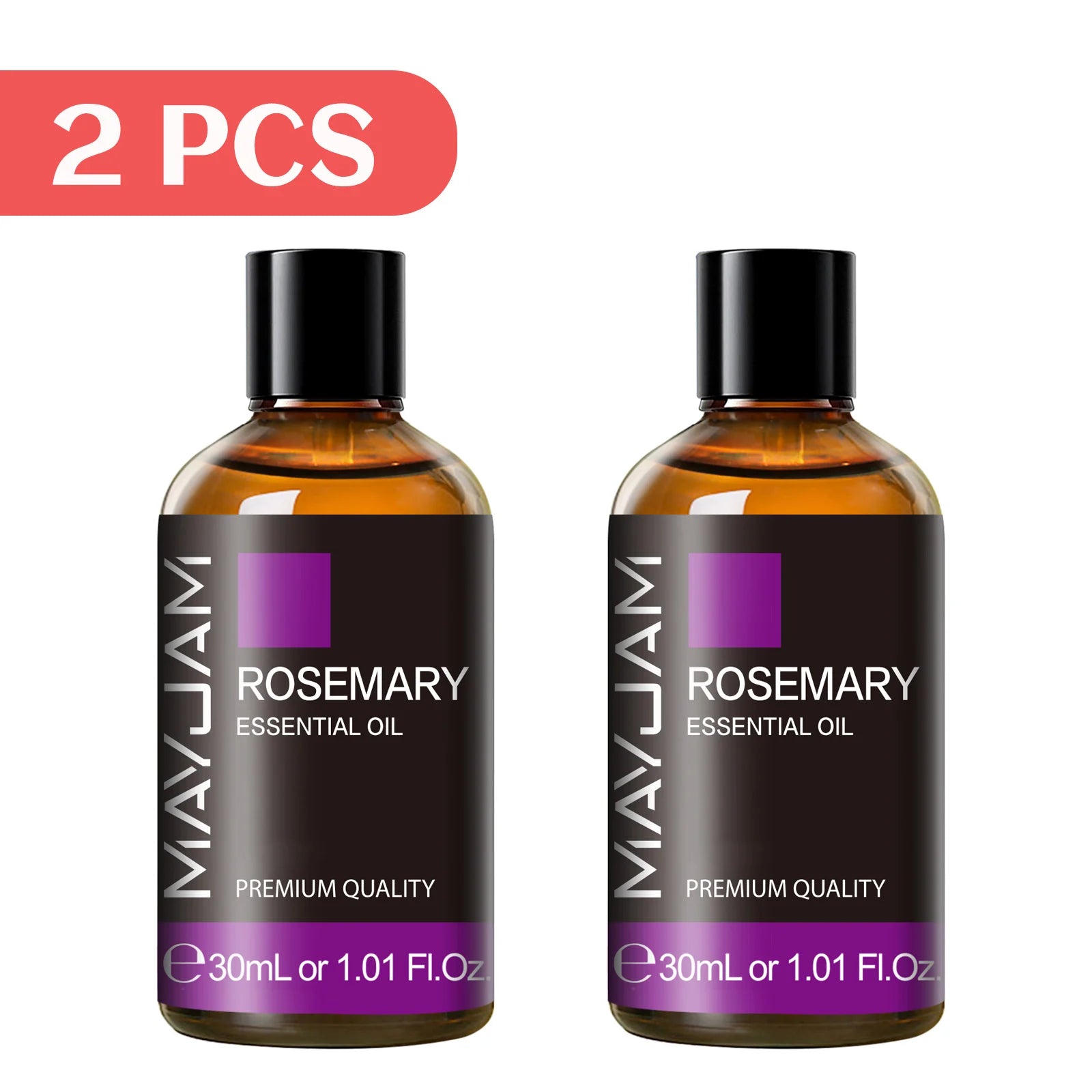 MAYJAM 2 Bottles Essential Oils 30ml Lavender Bergamot Vanilla Peppermint Scents for Diffuser Aromatherapy Candles Soap Making