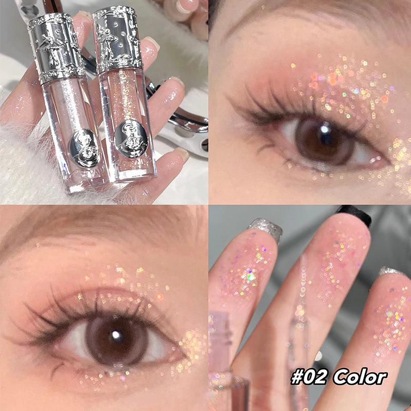 ART VALUE Pearlescent Liquid Eyeshadow Fine Shimmer Shadow Waterproof Glitter Highlighter Brightening Powder Female Makeup Tools