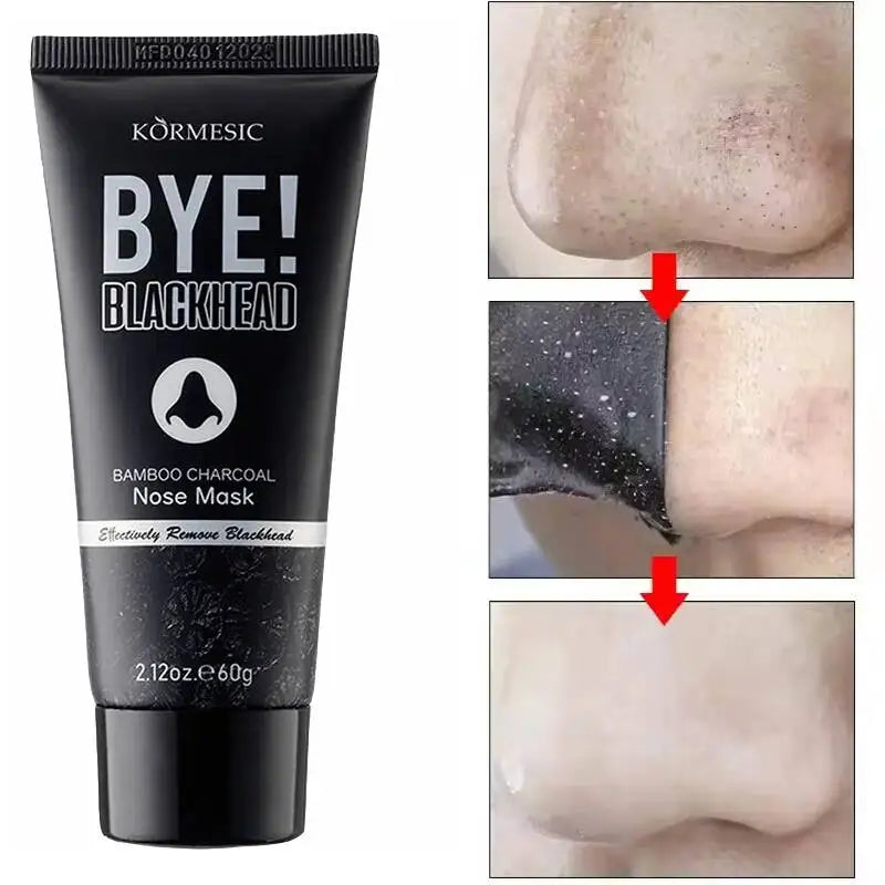 Unisex Blackhead Remove Mask Bamboo Charcoal Shrinking Pore Nose Deep Cleaning Mask Improve Rough Skin Acne Treatment Skin Care