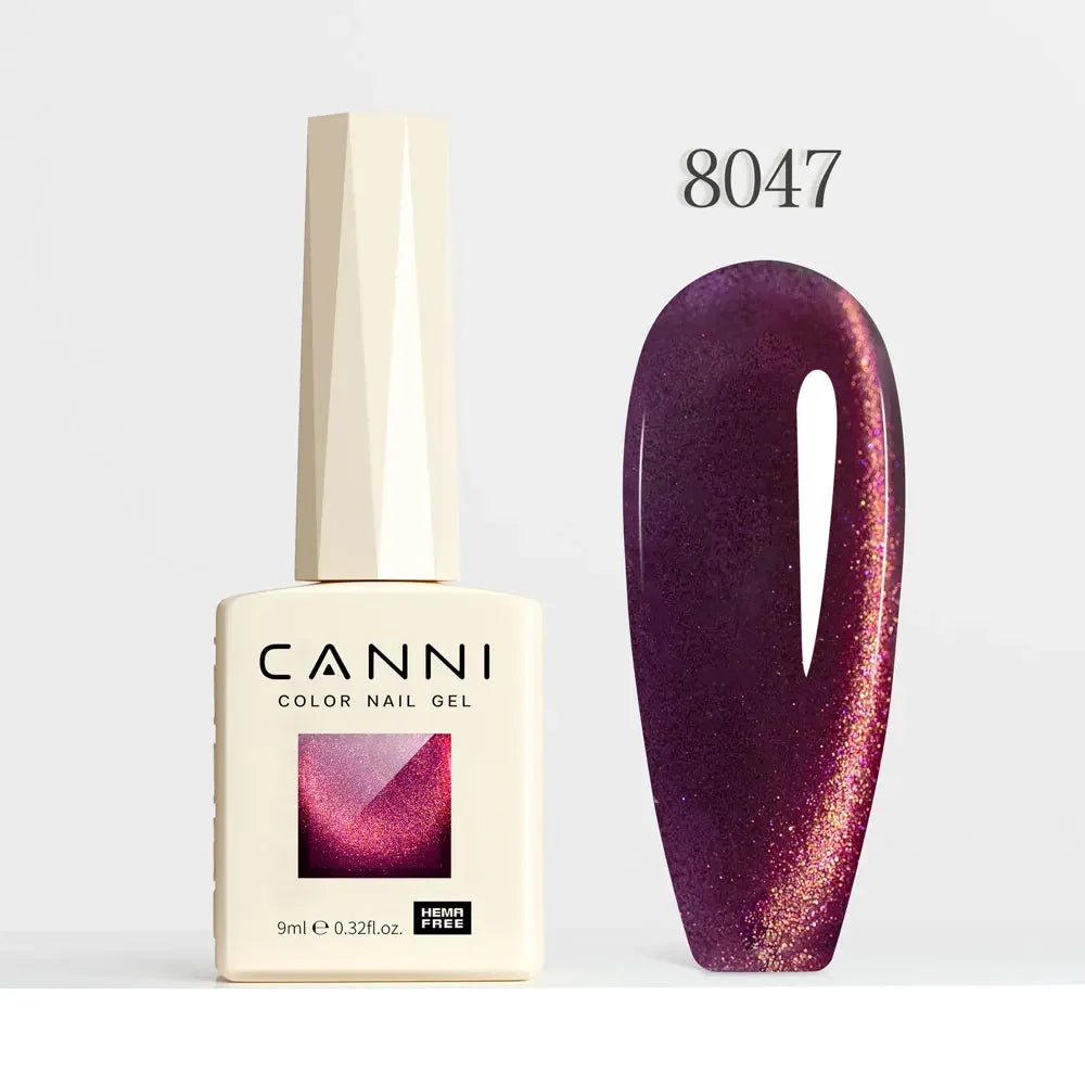 CANNI HEMA FREE TPO FREE 9ml Glitter Silver Cat Magnetic Gel Nail Polish Galaxy Diamond Full Coverage Pigmented Gel for Nail