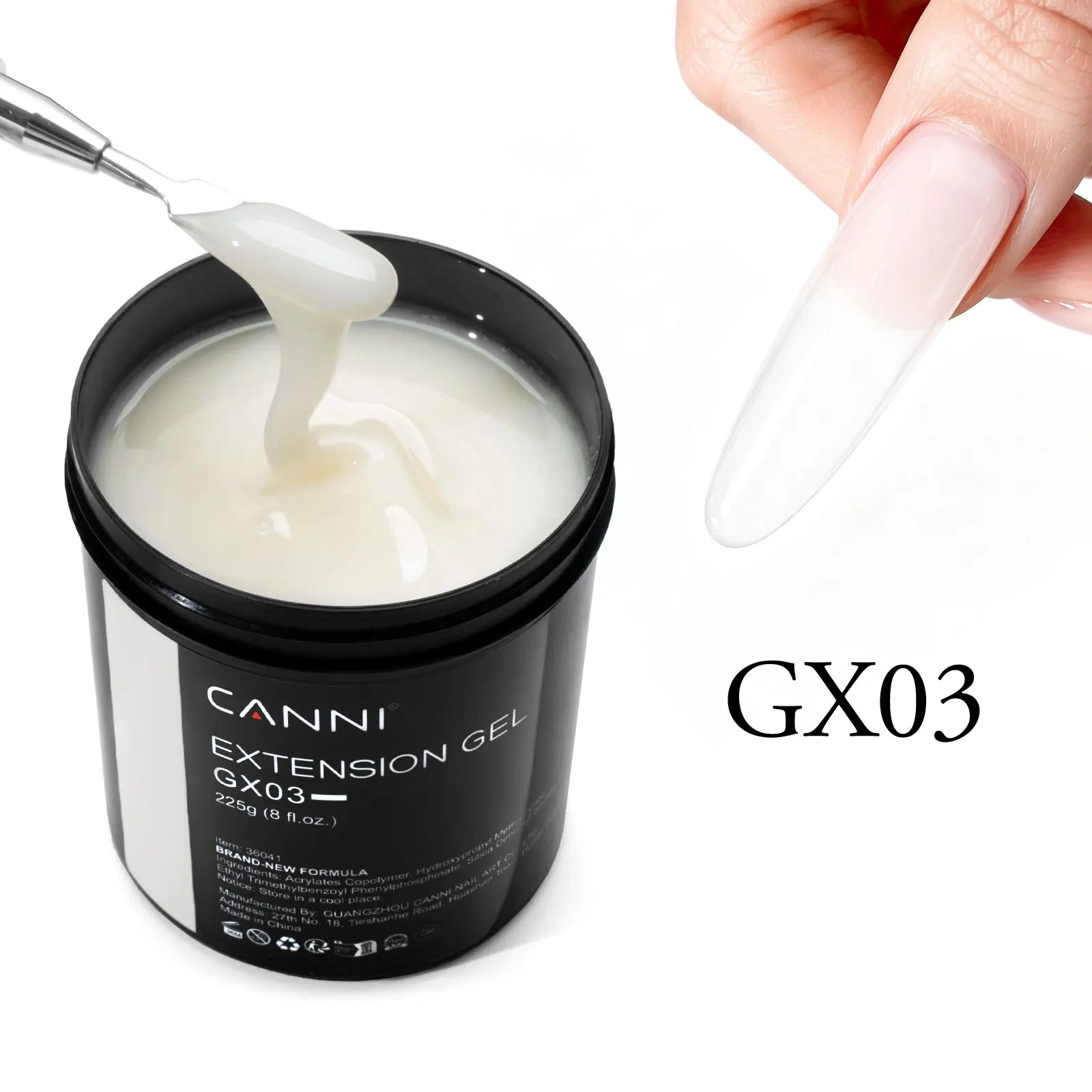 8 Oz TPO FREE CANNI Extension Builder Nail Gel Soak Off LED UV Gel Camouflage Jelly Color Long Lasting Super Glossy Gum Gel