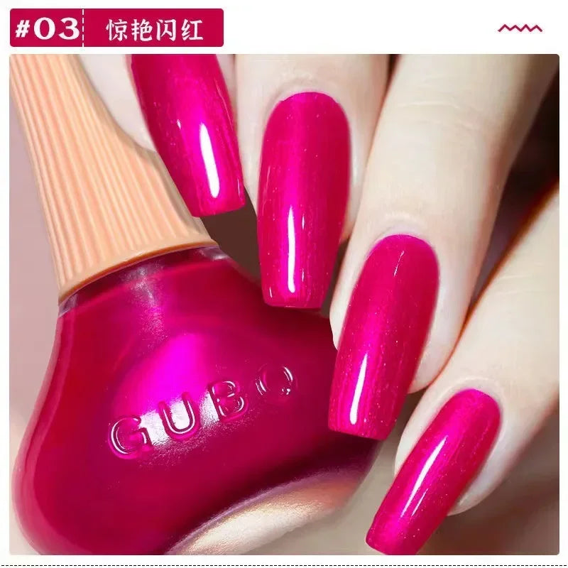12ml  No-bake Quick Dry Nail Polish Shimmer Nail Polish Quick Dry No Peelable Long Lasting Nail Art Varnish 45 Colors