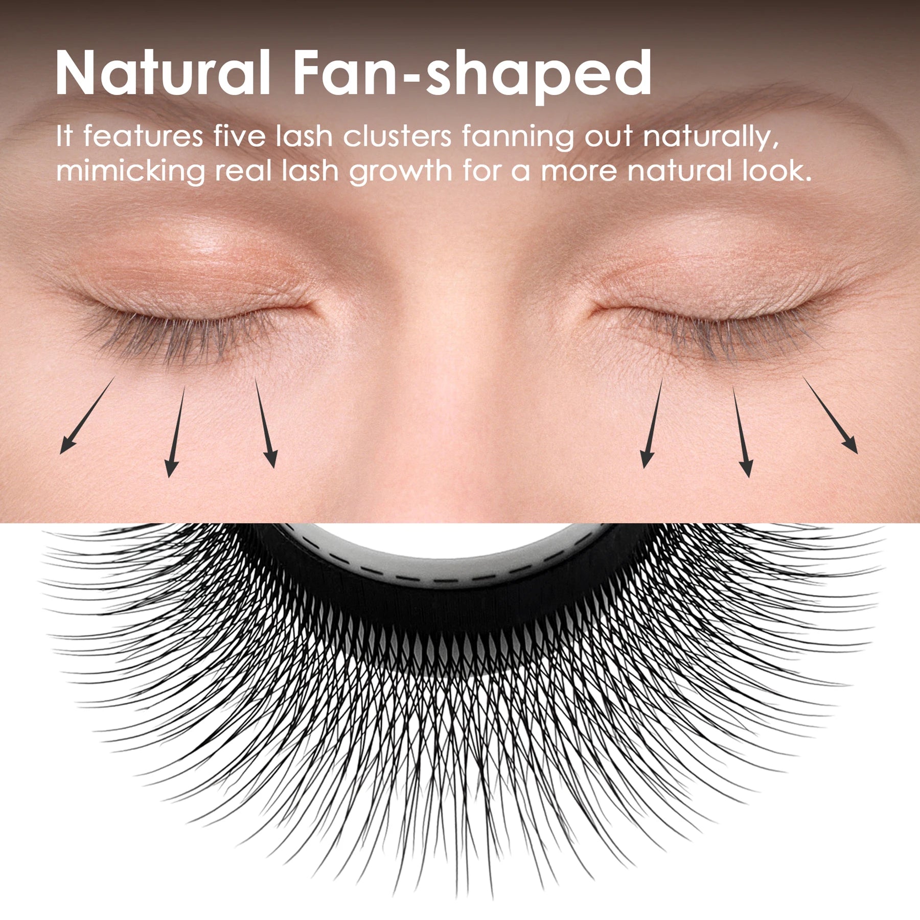 SEEDEW Wispy W Shaped 5D Eyelash Extension Premade Volume Fans False Eyelashes Natural Soft Lashes