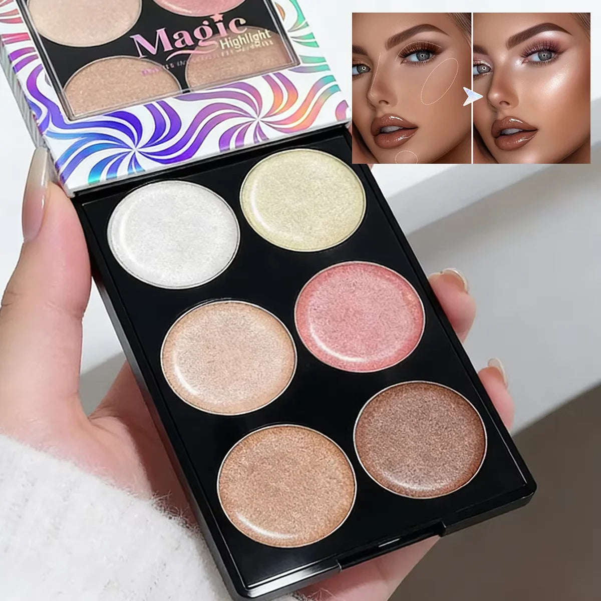 Pearlescent Diamond Highlighting Intense Sparkle Blush Shimmer Facial Contour Brightening Lasting Liquid Highlighter