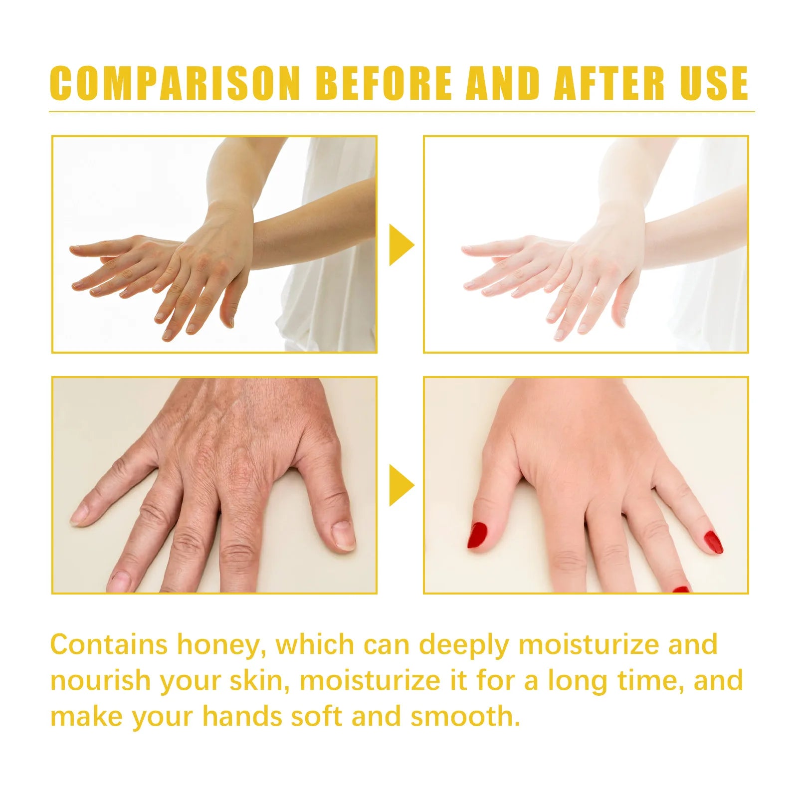 Milk Honey Hand Wax Moisturizing Nourishing Hand Mask Tender Skin Improve Drying Dull Cracked Skin Brightening Hand Care