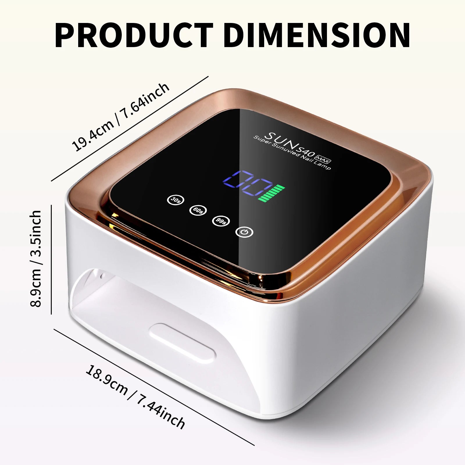 Professional UV LED Nail Lamp 57 LED Light Beads Rechargeable Nail Dryer Quickly Cure All Gel Nail Polish Curing Lamp Tool