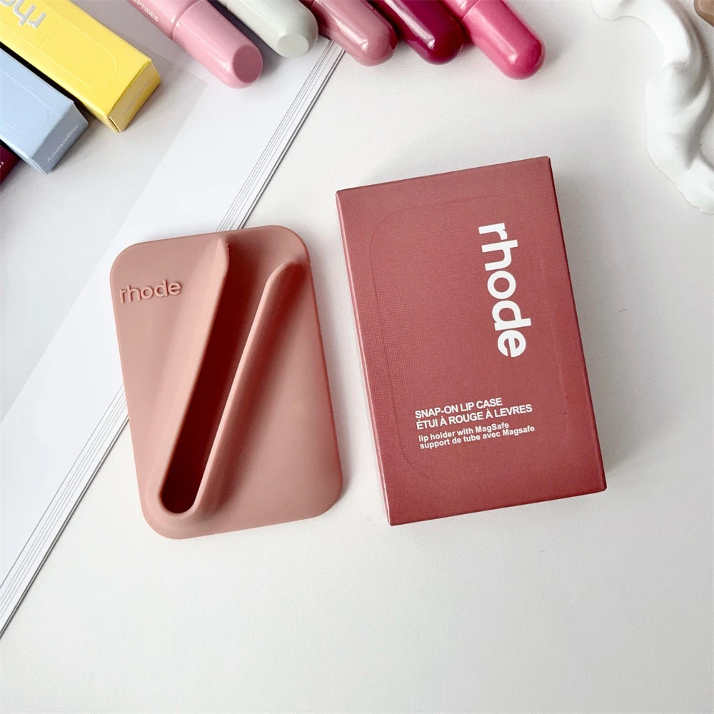 Rhode New Style Lip Gloss Ribbon Color Magnetic Snap-on Lipstick Stand Holder Makeup Limited Edition Long Lasting Lip Glosses