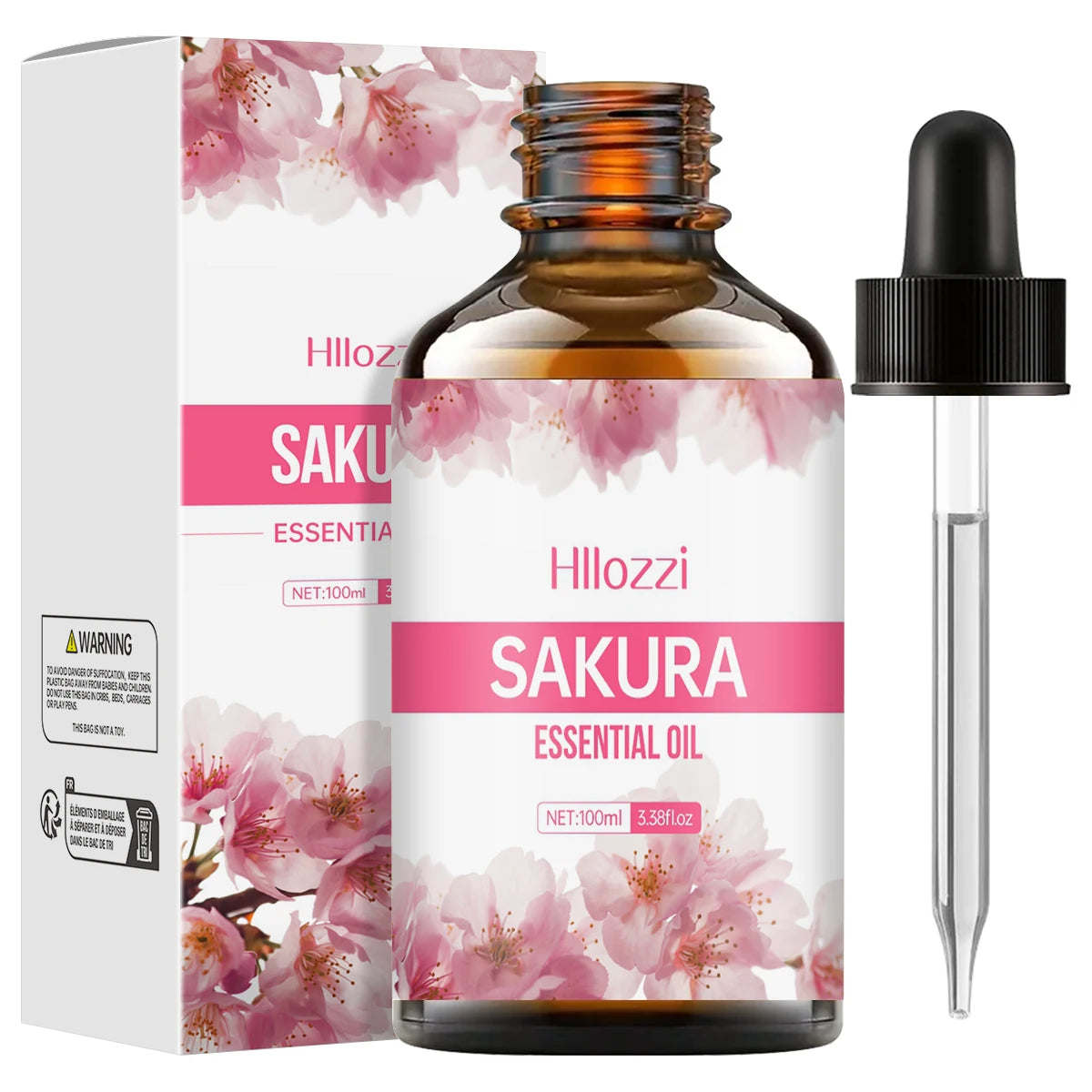 100ml/60ml/30ml Cherry Blossom Essential Oil is suitable for facial skin care, body care, aromatherapy, aromatherapy essential o