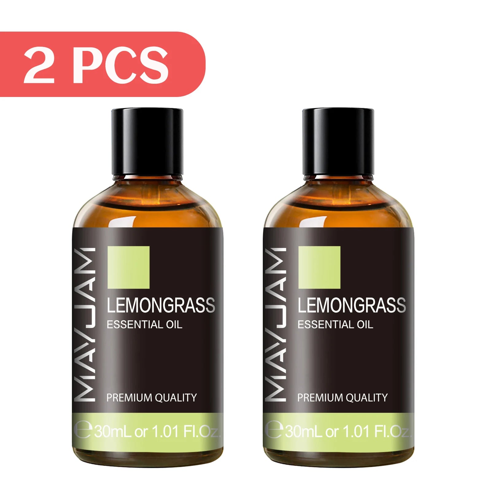 MAYJAM 2 Bottles Essential Oils 30ml Lavender Bergamot Vanilla Peppermint Scents for Diffuser Aromatherapy Candles Soap Making