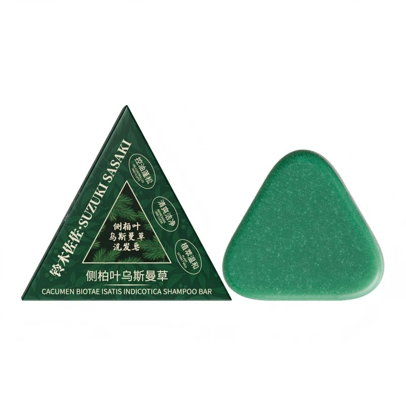 Herbal Handmade Shampoo Soap Arborvitae Usman Grass Anti-hair Loss Oil Control Dandruff Itching Herbal Fluffy Hair Follicle Soap